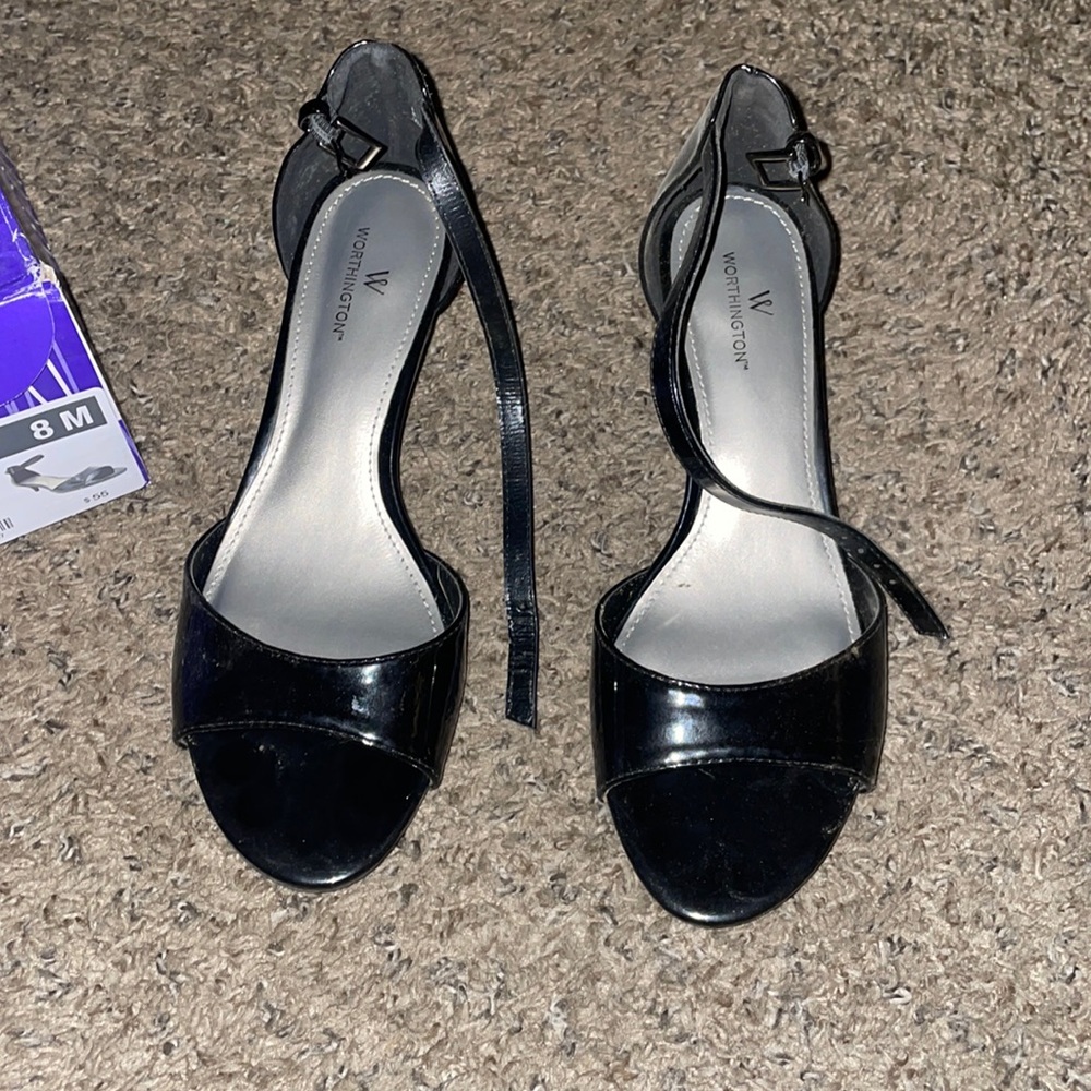 Black heels worn once